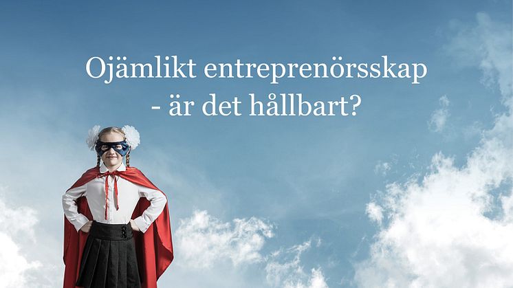 Livesändning med fokus på jämlik finansiering av entreprenörskap