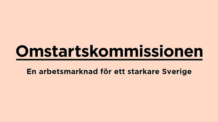 Pressinbjudan: Omstart - framtidens arbetsmarknad?