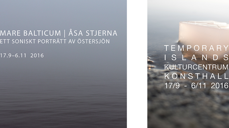 Två nya utställningar öppnar på Kulturcentrum i Ronneby lördagen den 17 september klockan 13.00. Pressvisning 15 den september!