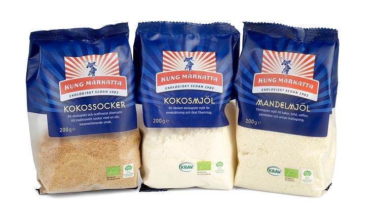 Ekologiskt mandelmjöl, kokosmjöl och kokossocker!