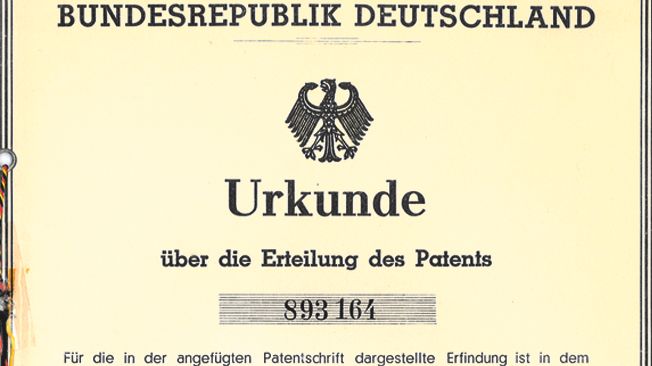 Continentals patent på slanglöst däck 1943