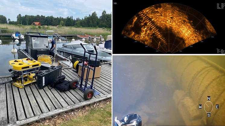 Det flexibla ROV-teamet från Calluna kan enkelt förflytta sig till undersökningsområdet och sedan ﻿snabbt och effektivt utföra många typer av undersökningar, som att lokalisera en gammal vattenledning och kartlägga bottnen omkring den. Foto: Calluna.