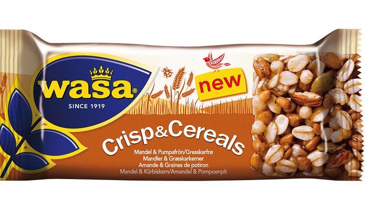En ny smak av Wasa Crisp & Cereals – Mandel och Pumpafrön