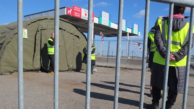 SBS vid färjeterminalen i Nynäshamn