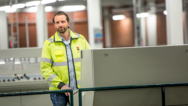 Fredrik Kilstam, driftchef på Vattenverket, Örebro kommun. Foto: Terése Classon Sundh.