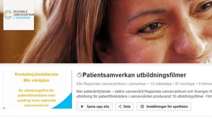 Tretton nya utbildningsfilmer för patientföreträdare inom RCC