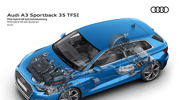 Audi A3 Sportback 35 TFSI med 48 volt mildhybrid system