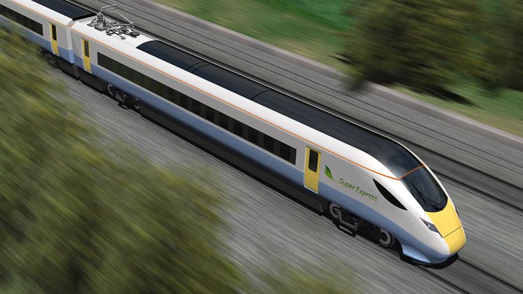 Artist's impression of the Hitachi Super Express Train as submitted in the bid to the Department for Transport