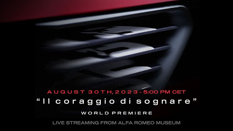 Alfa Romeo live stream verdenspremiere 30. august kl. 17:00