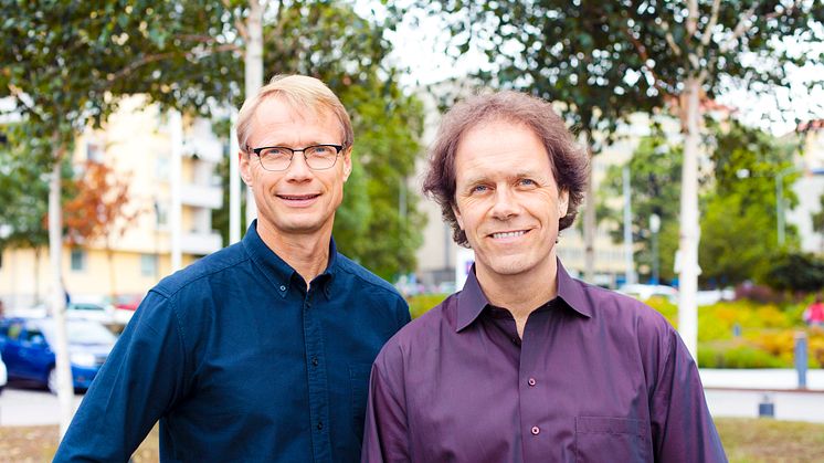 Johan Litsmark och Pär Holmgren, naturskadespecialister på Länförsäkringar, kommer till MellanskogsElmia och talar klimat. FOTO: Länsförsäkringar.