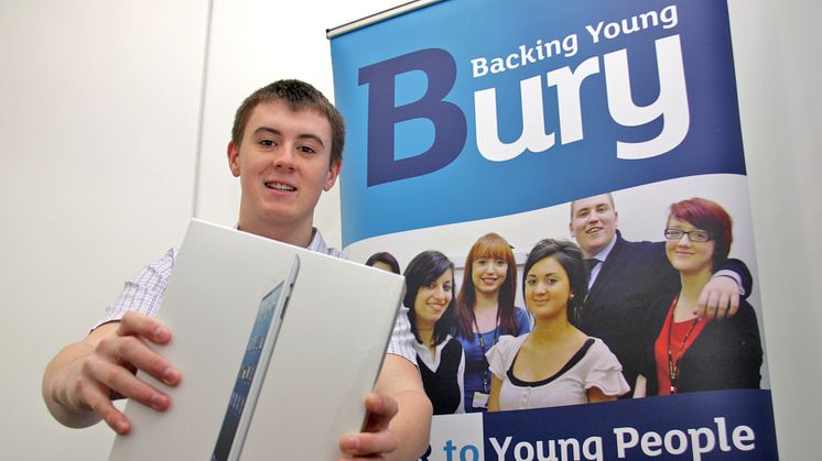 Young apprentice wins iPad with Backing Young Bury