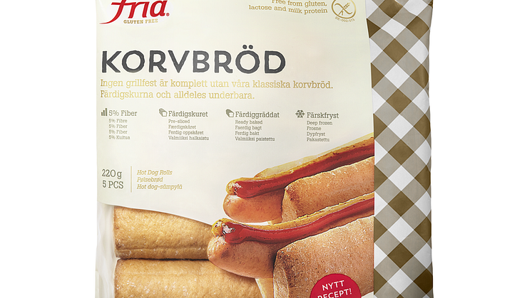 Fria glutenfritt pølsebrød