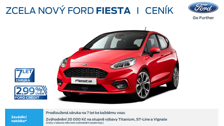 Ceník - nový ford Fiesta