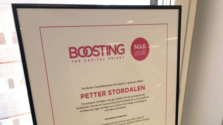 Petter Stordalen mottagare av Stockholms Handelskammares Boosting the Capital-pris