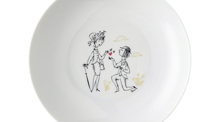 Drawn under the sign of love: Rosenthal Peynet Collection with delicate illustrations around the most beautiful feeling in the world.