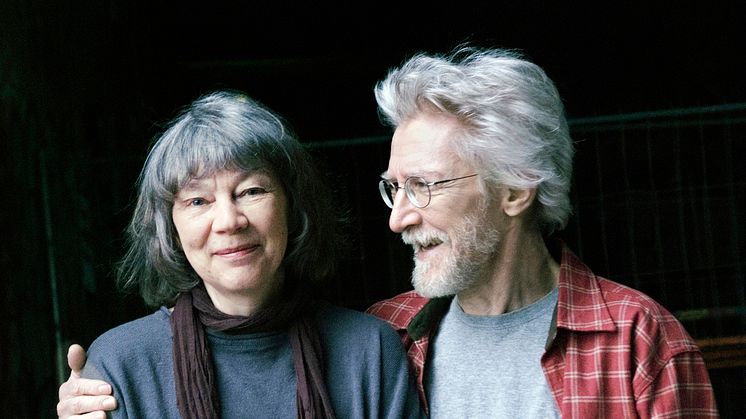 Lena och Olof Landström på Lunds stadsbibliotek 17 april