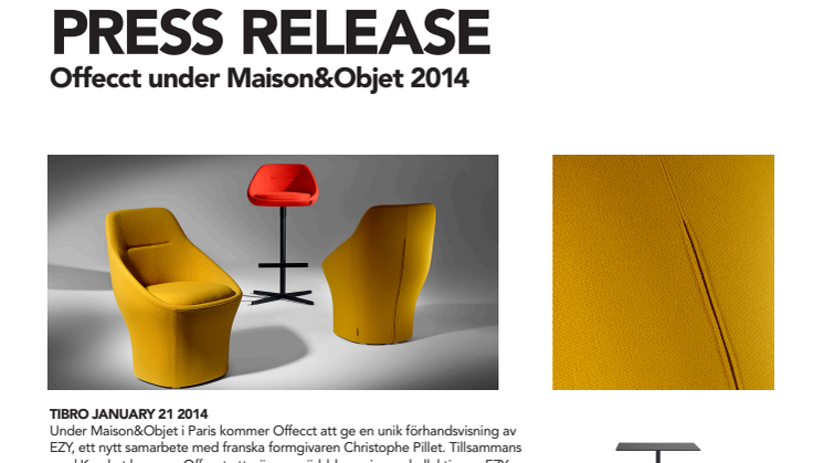 Offecct under Maison&Objet 2014