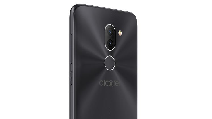 Alcatel 3X_Metallic Black_Back Left (with CE)