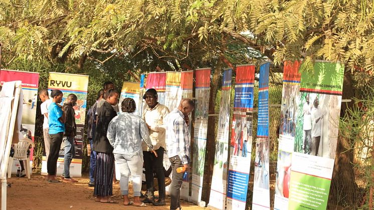 Photographs taken by young refugees were turned into a travelling exhibition which has already been staged at universities and refugee settlements in Uganda.