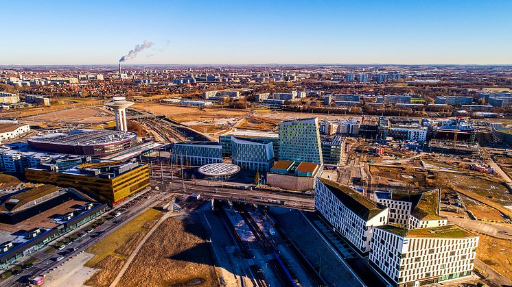 Den attraktiva tomten Härbärget ses som sista pusselbiten i kärnan av Hyllie centrum. Foto: Magnus Franzén