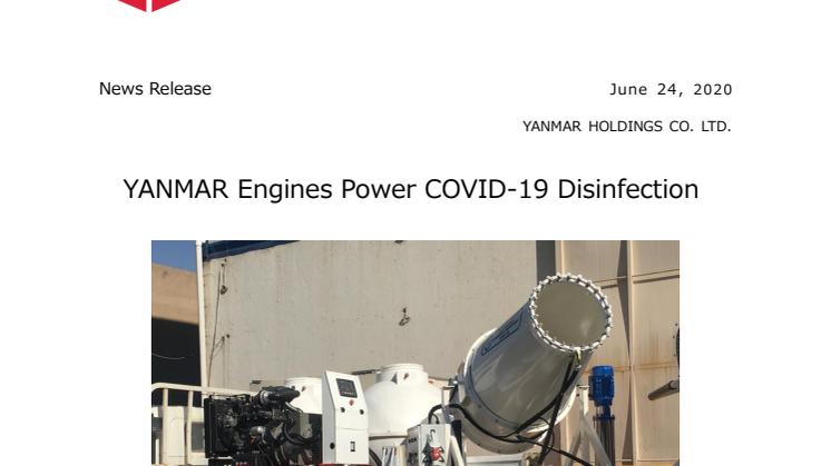 YANMAR Engines Power COVID-19 Disinfection