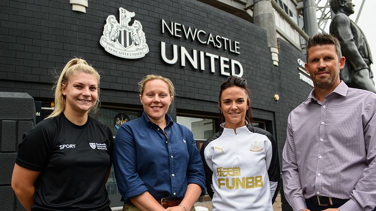 Left to right: Grace Donnelly, Katy Storie, Brooke Cochrane and Steve Beharall.