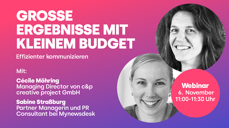 Webinar: Große Ergebnisse mit kleinem Budget – Effizienter kommunizieren