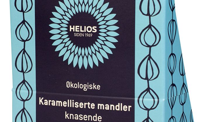 Helios karamelliserte mandler knasende økologisk 100 g