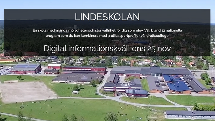 ​Lindeskolan i Lindesberg bjuder in till digitala informationsmöten