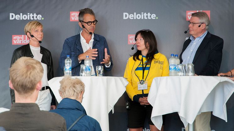 I panelen: Liza Nyberg, fd vd Collector Bank, Mikael Nachemson, ordförande Påmind, Elisabeth Werneman, partner Deloitte, Bo Lundgren, vice ordförande Sparbanken Skåne. 