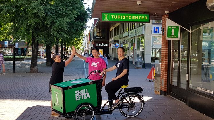 Saleta Beiro, Melker Bergman och Elin Laestander, Skellefteå Turiscenter. 