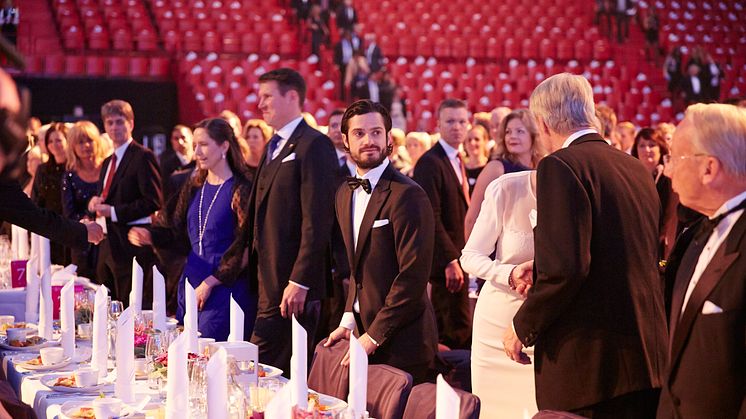 H.K.H. Prins Carl Philip. Bankett vid Svenska Idrottsgalan