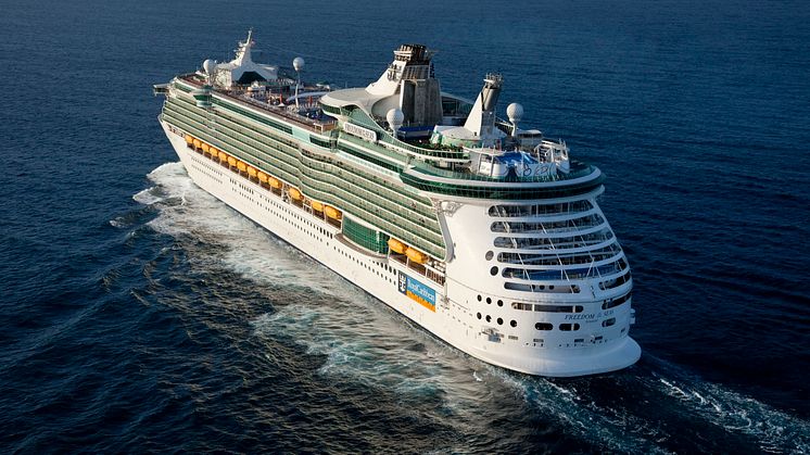 Royal Caribbean Cruises –varustamon Freedom of the Seas on rakennettu Turussa. Kuva RCCL