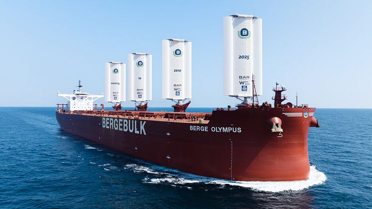 Berge Bulk stellt das leistungsstärkste Segelfrachtschiff der Welt vor