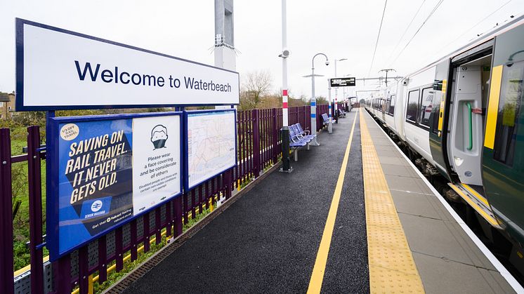 Waterbeach station platform has been extended