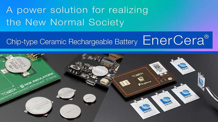 Chip-type ceramic rechargeable battery EnerCera