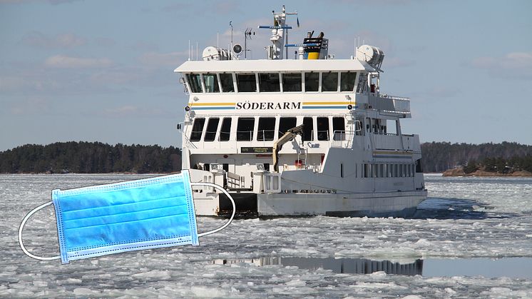 Folkhälsomyndigheten rekommenderar munskydd i rusning från 7 januari