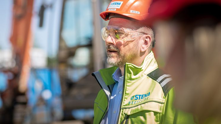Bild: Michael Eng, Filialchef på Stena Recycling i Borås, och en av de drivande personerna som vill öka återvinningen av stenull inom byggbranschen.