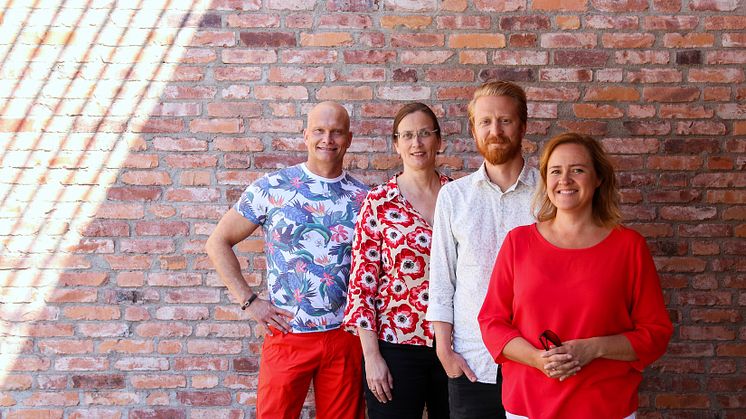 Ulf Seigerroth, Jönköping University, Leona Achtenhagen, Jönköping University, Calle Andersson, Science Park och Annika Bergman, Jönköping University. (fotograf: Ida Boman, Science Park)