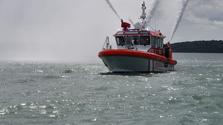 Fischer Panda UK supplied equipment for AMC's latest high-performance fire-fighting vessel, named Barracuda