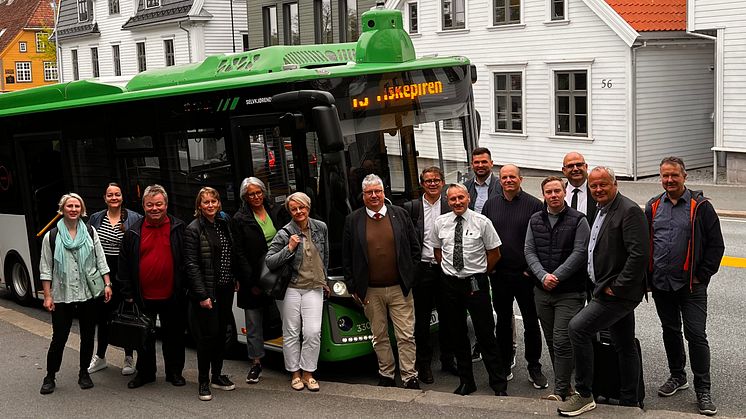 Teståkning av självkörande buss i Stavanger
