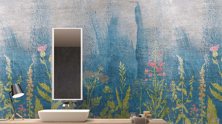 Tapettryck i badrummet känns nytt och kreativt. Här är kollektionen Wide & Style som kombinerar stora format med dekorativa mönster i serien Ceramic Wallpaper. Från Kakelspecialisten, www.kakelspecialisten.se