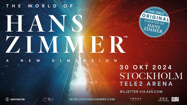 Utsålt i Göteborg, extrakonsert i Stockholm för succén The World of Hans Zimmer!