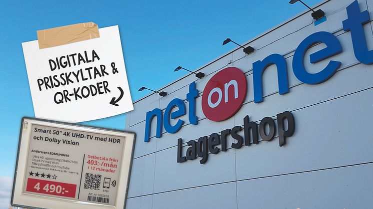 NetOnNet och Idnet AB har ingått ett samarbete som innebär att Idnet kommer att leverera elektroniska hyllkantsetiketter till NetOnNets Lagershoppar.