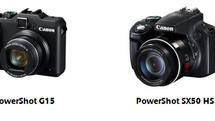 Canon presenterar PowerShot G15 och PowerShot SX50 HS – världens första kompaktkamera* med 50x optisk zoom