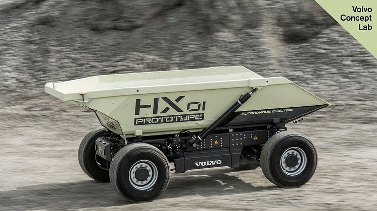 Volvo HX1 självgående batteridriven lastbärare - under transport