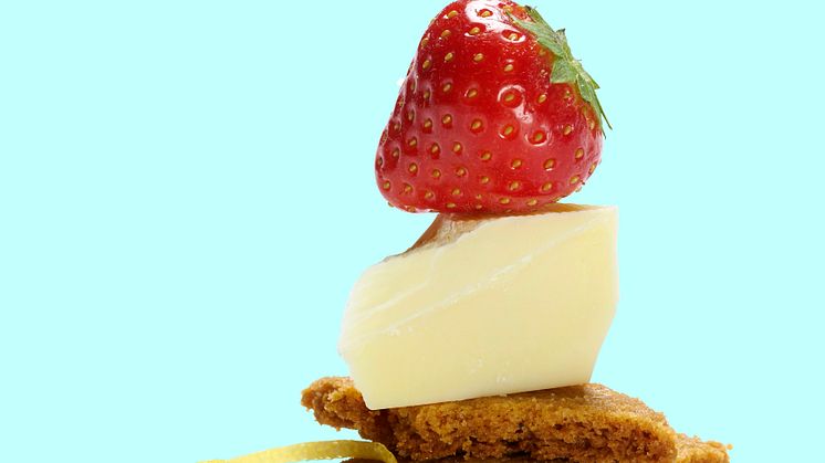 Jordgubb är den självklara smaker på Frödinge desserter på SAS långflygnignar under sommaren
