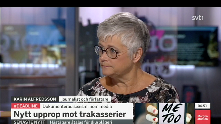 Karin Alfredsson om #deadline i SVT:s Morgonstudion