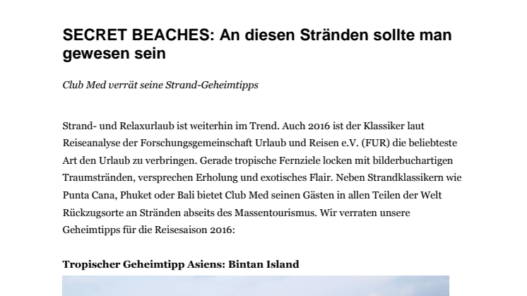 SECRET BEACHES: An diesen Stränden sollte man gewesen sein