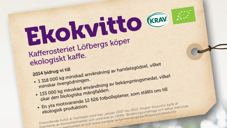 Löfbergs ekologiska kvitto 2014